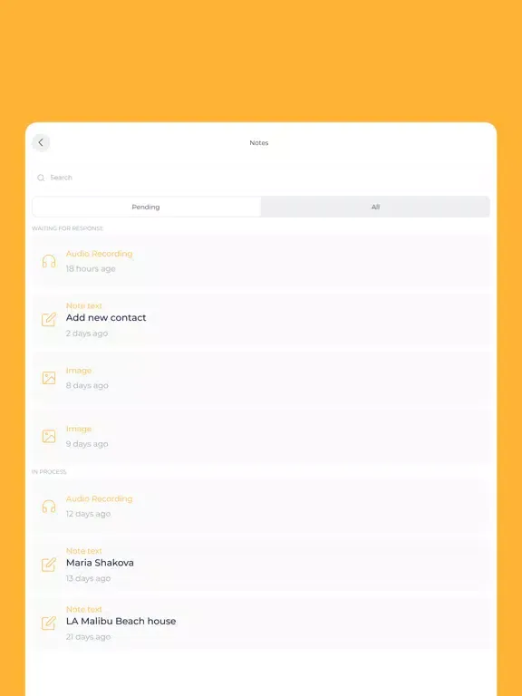 Capturas de tela do Client Keeper CRM iPad 