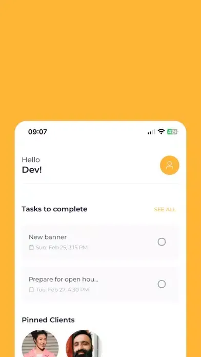 Capturas de tela do Client Keeper CRM