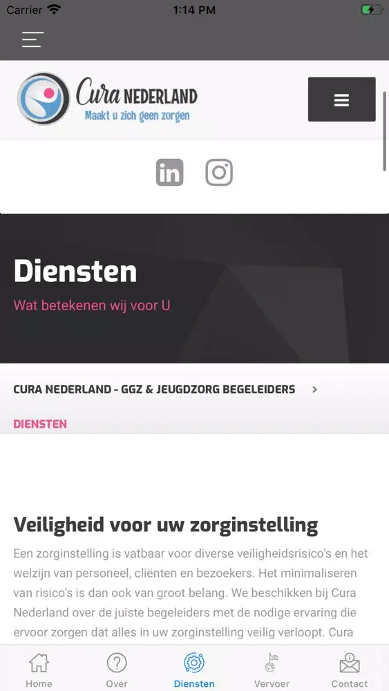 Zrzuty ekranu CURA Nederland - GGZ & Jeugd