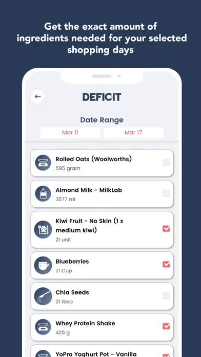 Скриншоты DEFICIT: Flexible Weight Loss