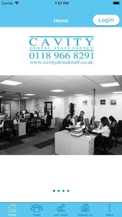 Capturas de pantalla de Cavity Dental Staff Agency App
