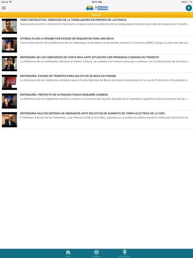 Defensoría CR iPad  سکرین شاٹس