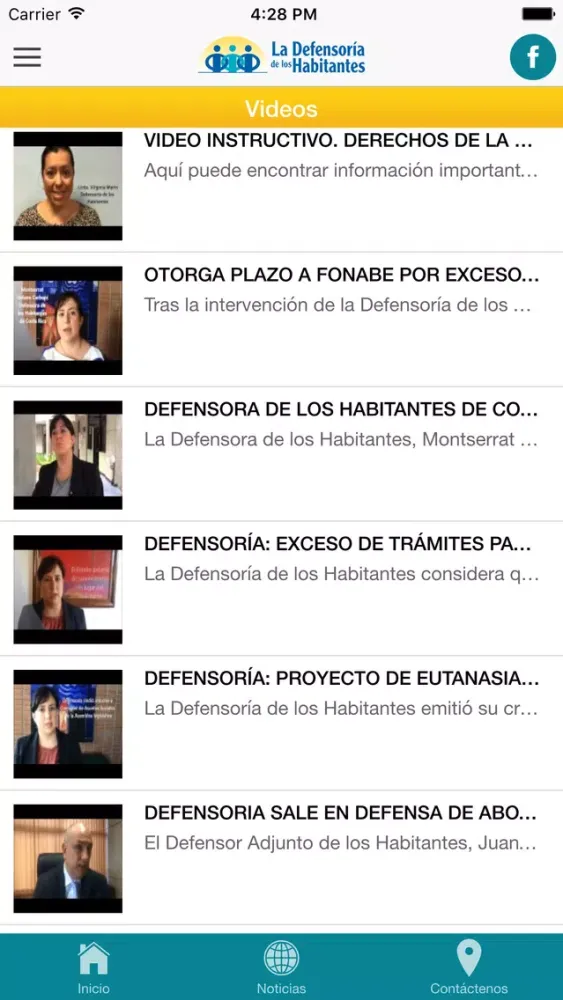 Defensoría CR سکرین شاٹس