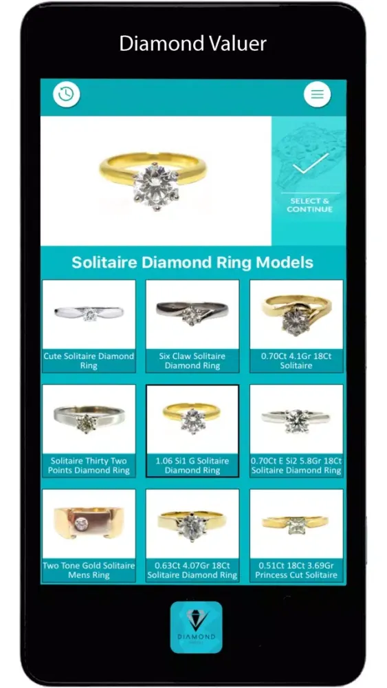 Ảnh chụp màn hình của Diamond Valuer