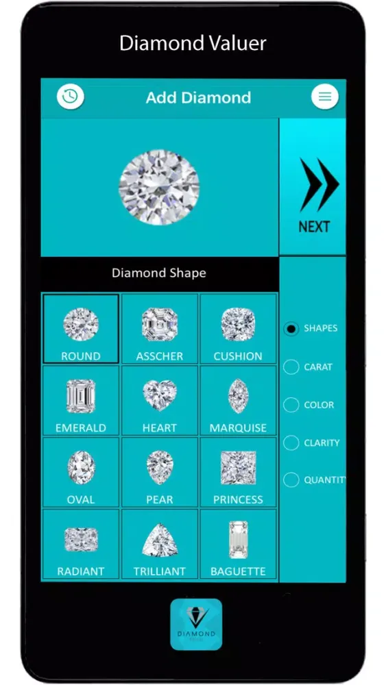 Ảnh chụp màn hình của Diamond Valuer