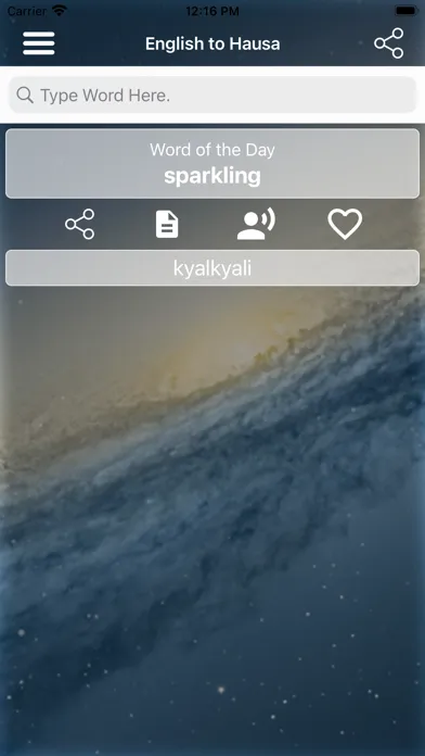 Zrzuty ekranu Hausa Dictionary Translator