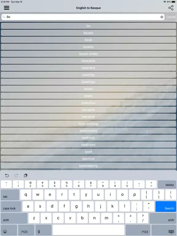 Capturas de pantalla de Basque Dictionary Translator iPad 
