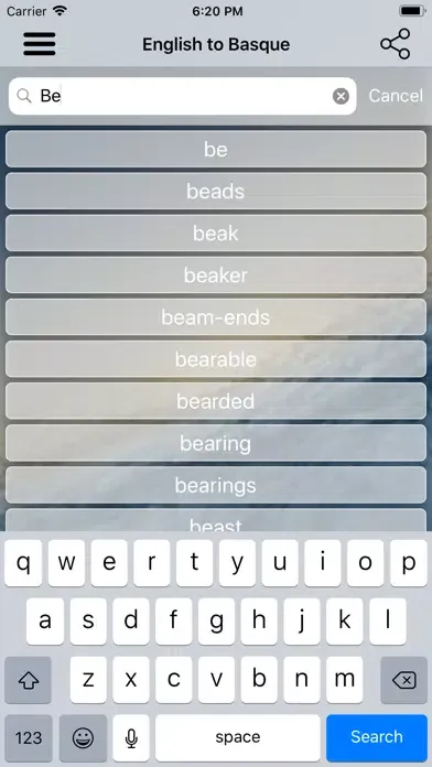 Capturas de pantalla de Basque Dictionary Translator
