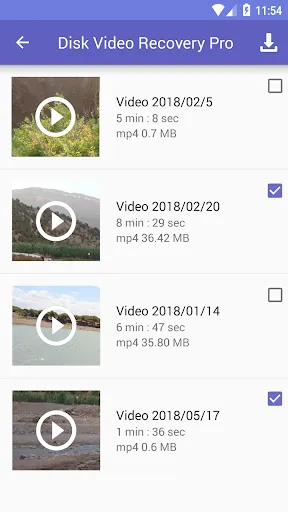 Tangkapan layar Disk Video Recovery