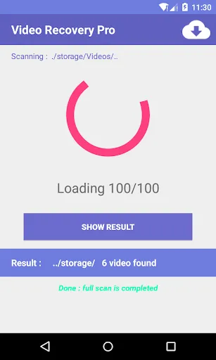 Tangkapan layar Disk Video Recovery