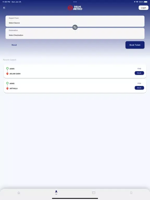 Screenshot di DMRC Travel iPad 