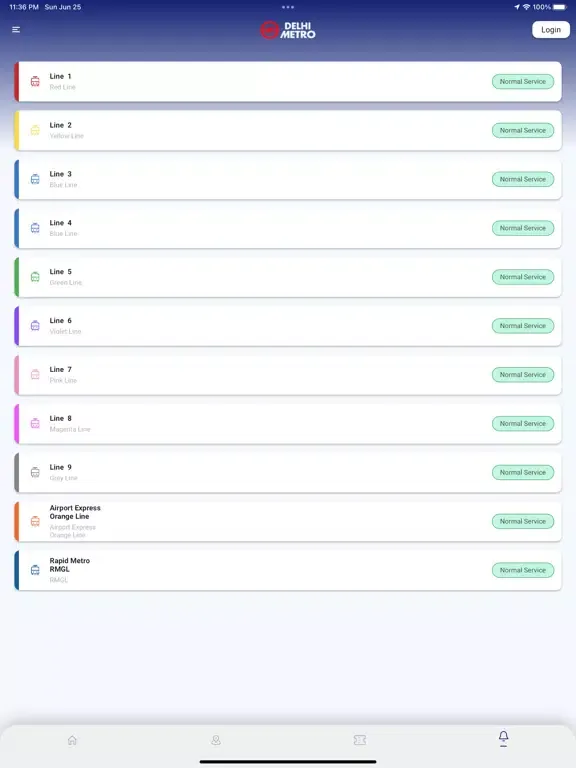 Screenshot di DMRC Travel iPad 