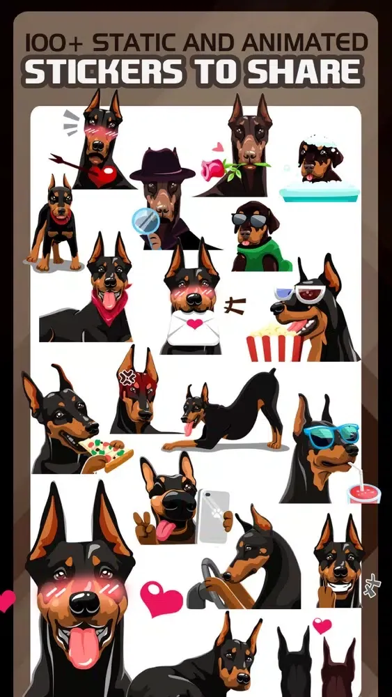 Скриншоты Doberman Pinscher Dog Emoji