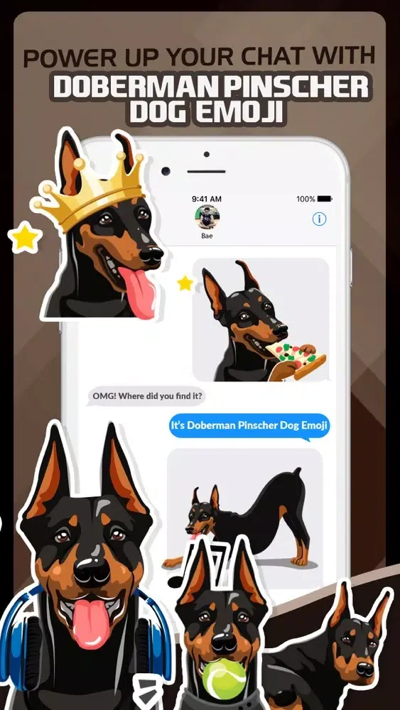 Скриншоты Doberman Pinscher Dog Emoji