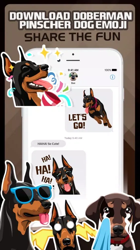 Скриншоты Doberman Pinscher Dog Emoji