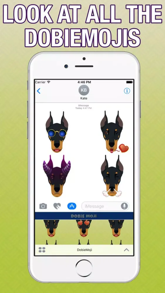 DobieMoji - Doberman Emoji & Stickers স্ক্রিনশট
