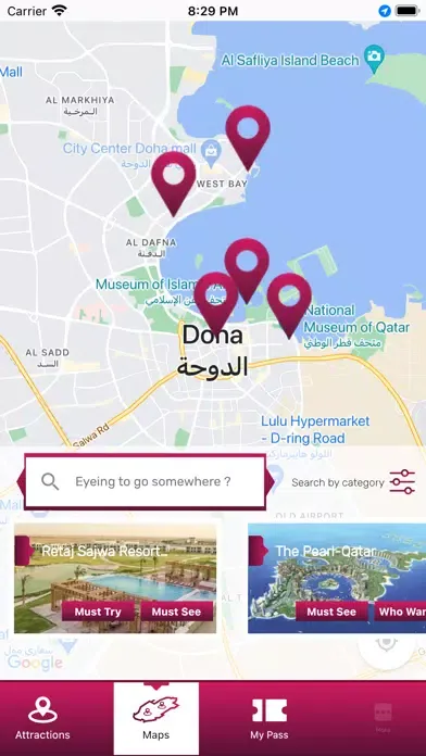 Tangkapan layar Doha Pass