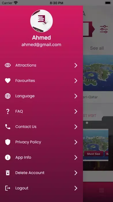 Tangkapan layar Doha Pass