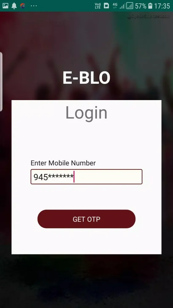 Tangkapan layar E-BLO
