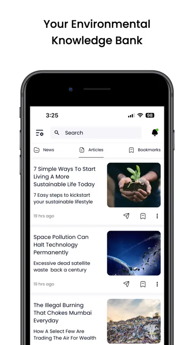 Earth5R Environmental App Screenshots