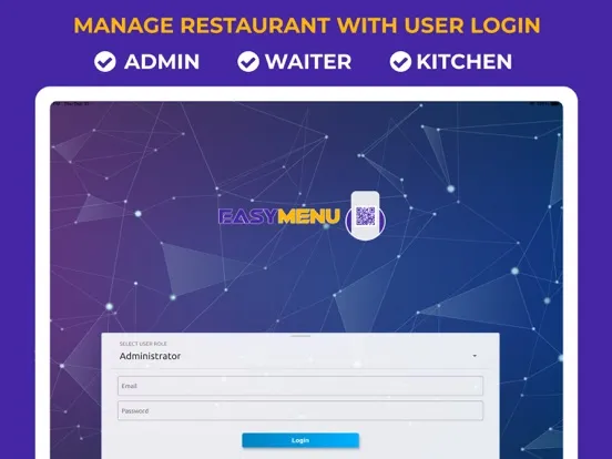 Easy Menu QR iPad  Screenshots