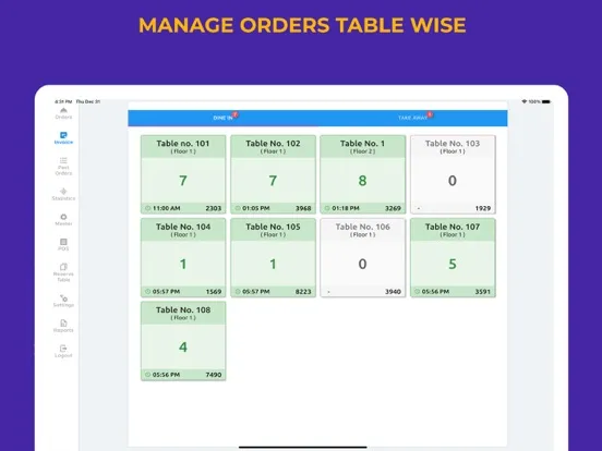 Easy Menu QR iPad  Screenshots