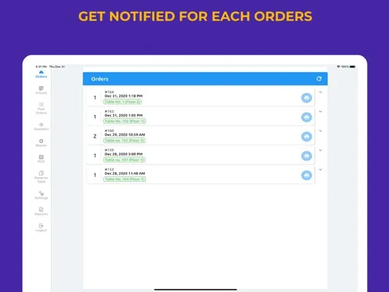 Easy Menu QR iPad  Screenshots