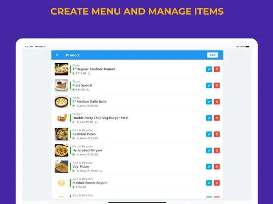 Easy Menu QR iPad  Screenshots