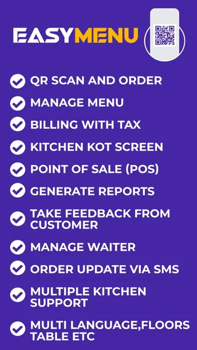 Easy Menu QR Screenshots