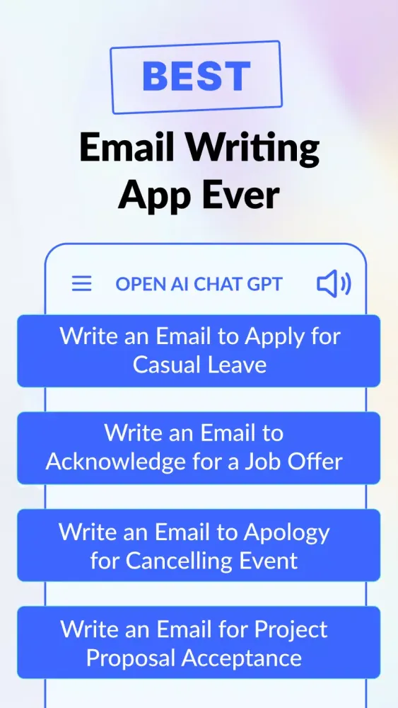 Tangkapan skrin AI Email Writer