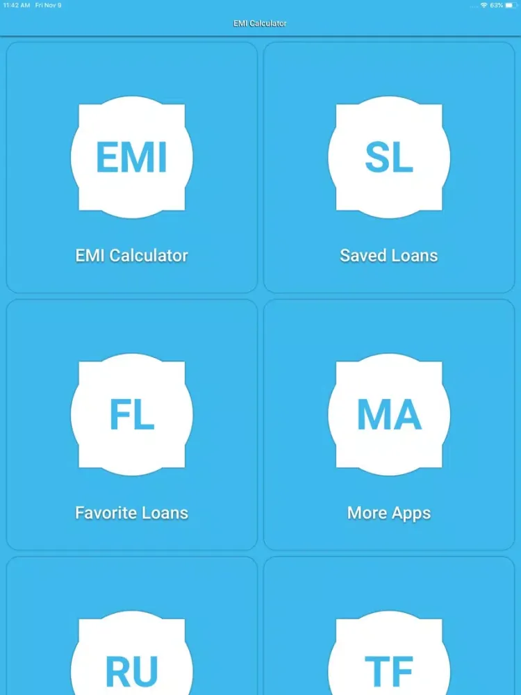 EMI Calc App iPad  स्क्रीनशॉट