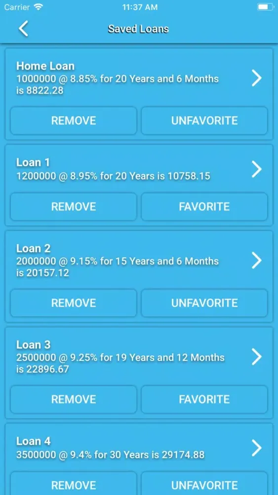 EMI Calc App स्क्रीनशॉट