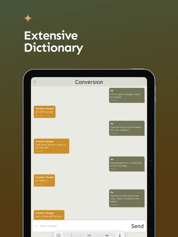 Capturas de tela do English to Bangla Translator iPad 