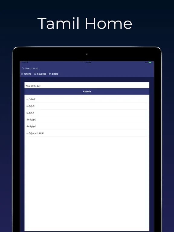 Capturas de pantalla de English to Tamil Dictionary iPad 