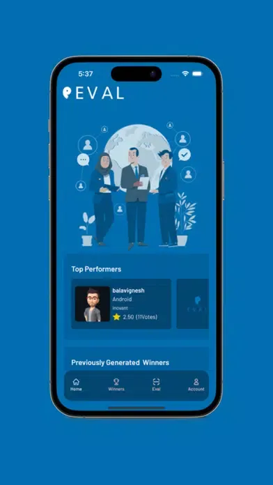 Tangkapan skrin EVAL APP