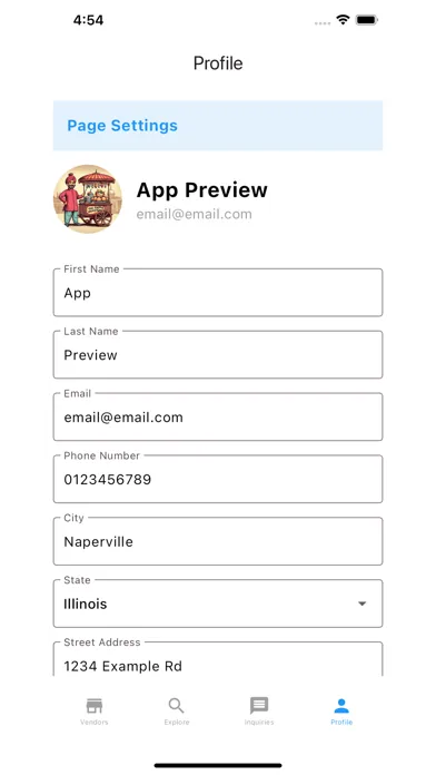 Tangkapan layar Evently - Vendor Marketplace