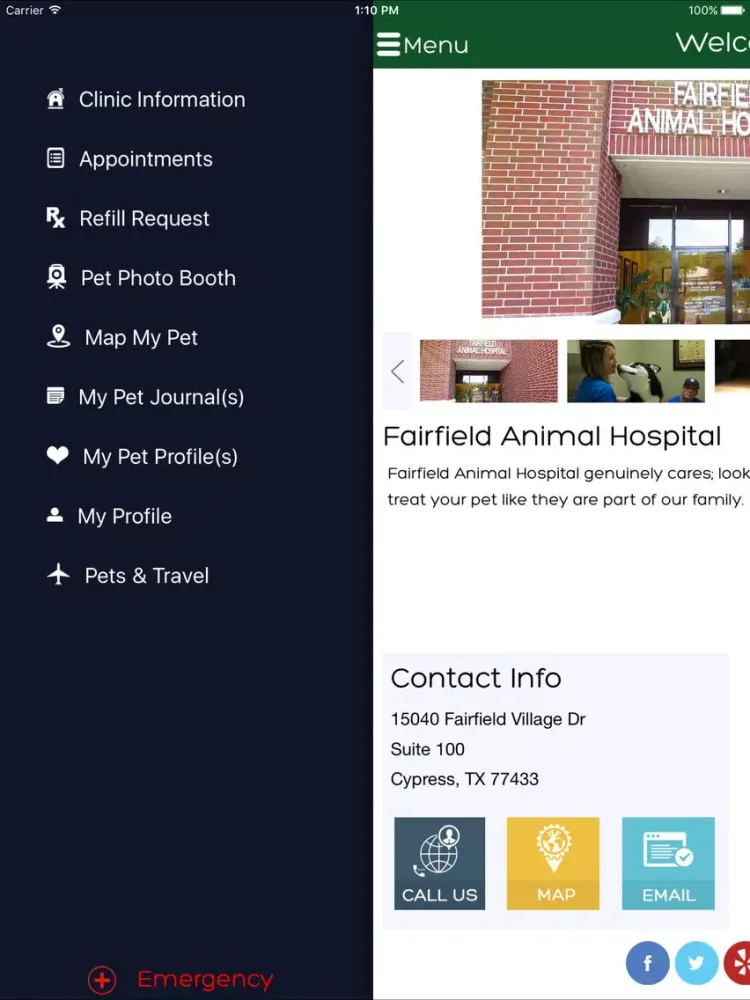 Скриншоты Fairfield Animal Hospital iPad 