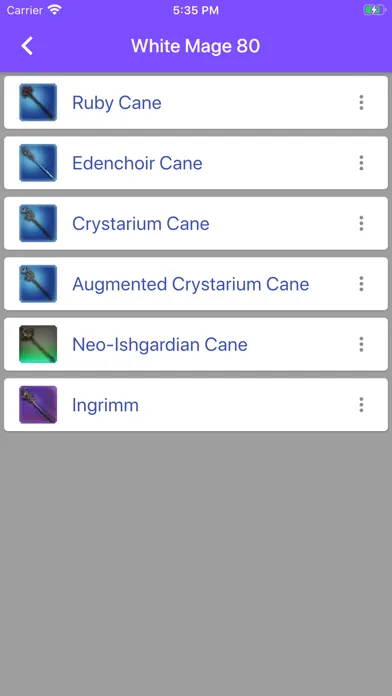 Captures d'écran de FFXIV Gear Calculator