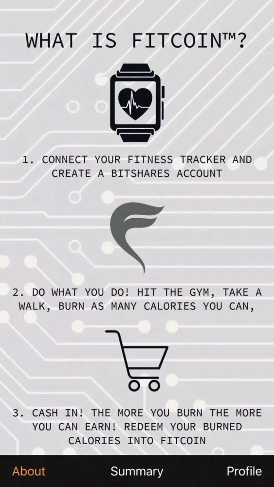 The Fitcoin سکرین شاٹس