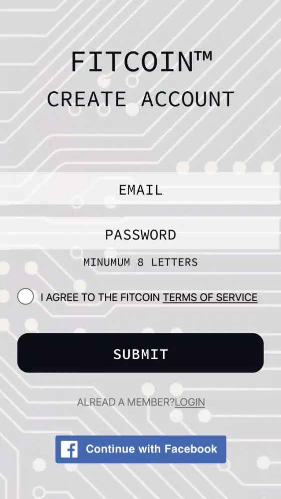The Fitcoin سکرین شاٹس