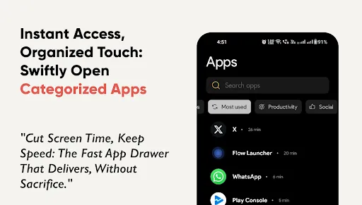 Flow Minimalist Launcher Screenshots