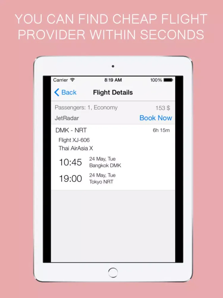 Zrzuty ekranu Fly Asia - Cheap Flight Booking iPad 