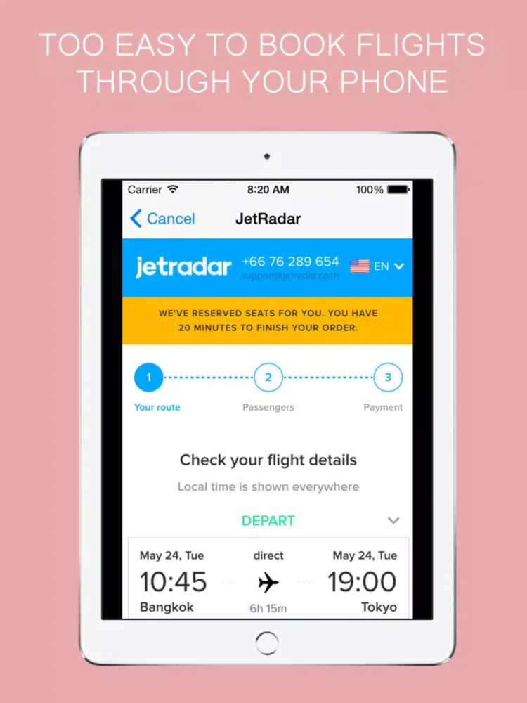 Zrzuty ekranu Fly Asia - Cheap Flight Booking iPad 