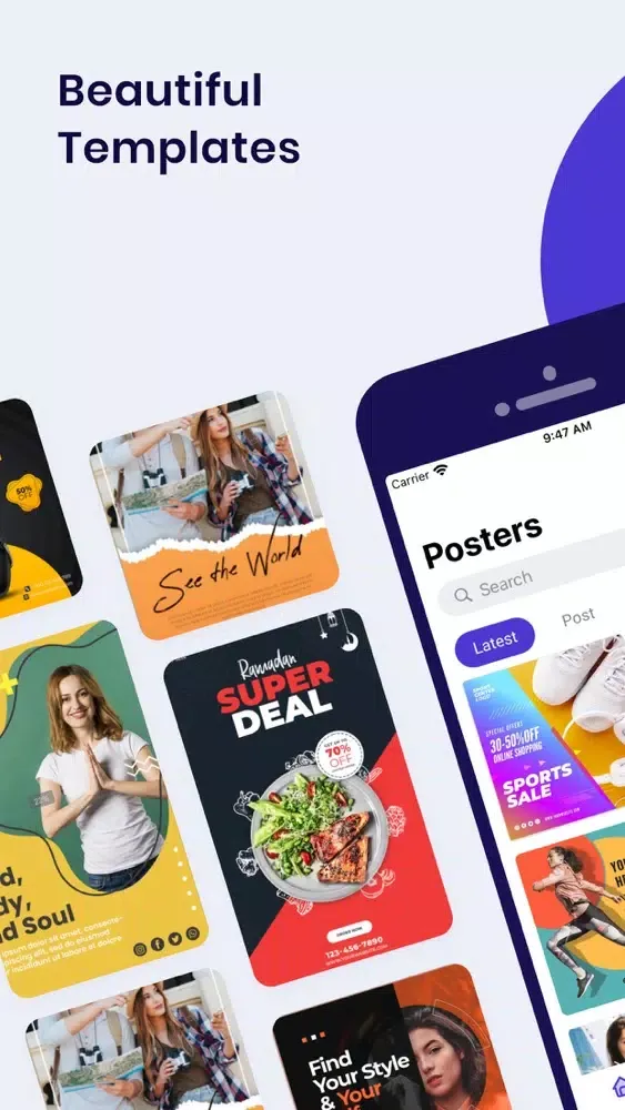 Flyer maker - poster designer! Ekran Görüntüleri
