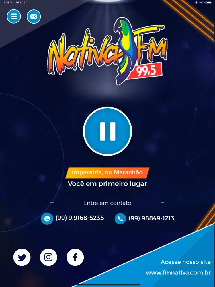 FM NATIVA IMPERATRIZ iPad  स्क्रीनशॉट