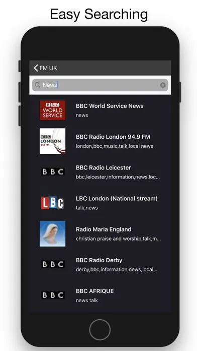 Tangkapan layar FM UK All British Radios