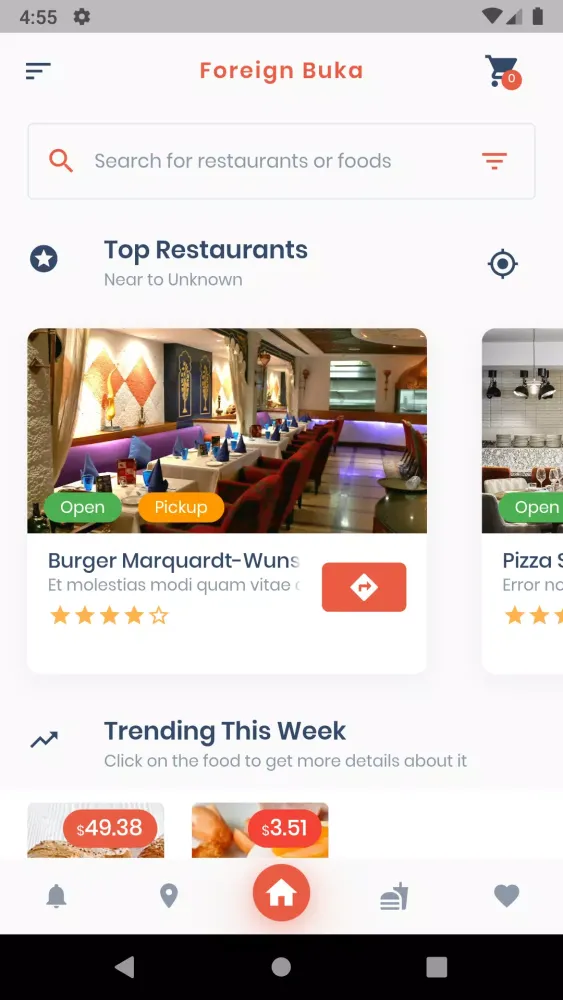 Food App Screenshots
