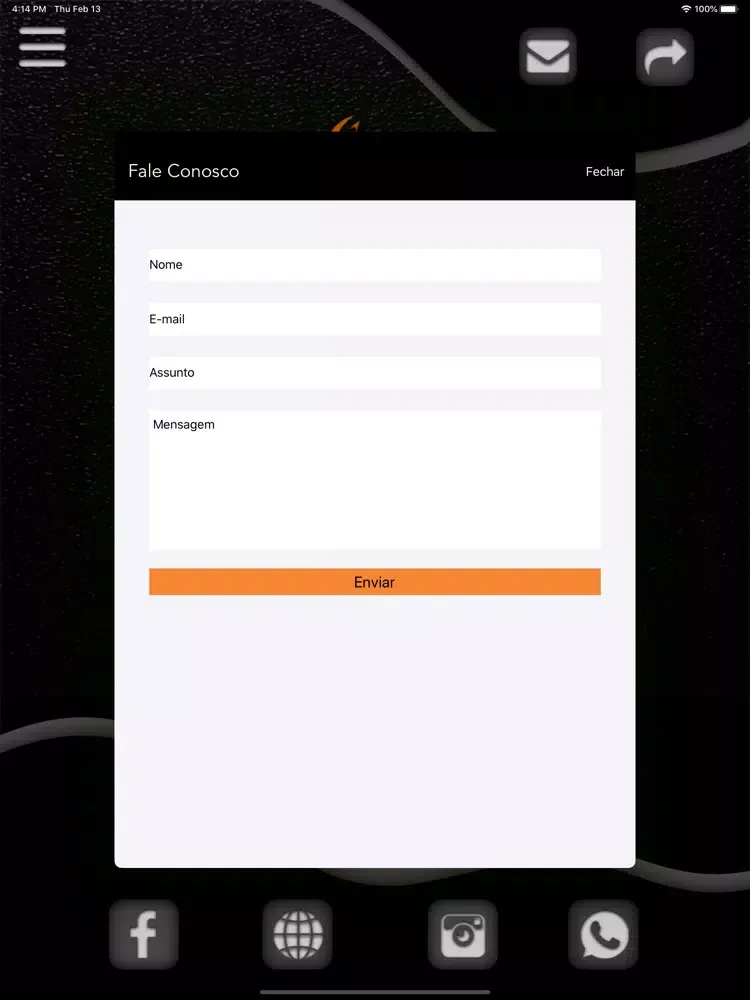Tangkapan skrin Rádio Fox Rock iPad 