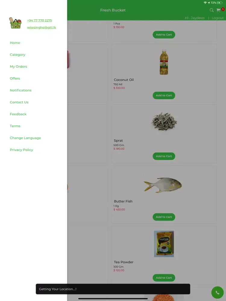ภาพหน้าจอของ Fresh Bucket - GIT Lanka iPad 