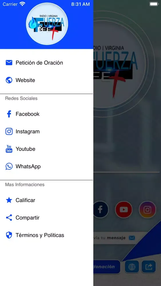 Radio Fuerza y Fe Virginia应用截图